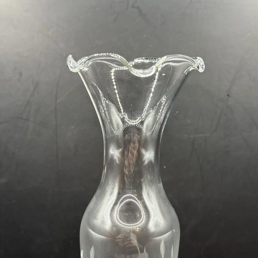 Vintage Weighted Sterling Silver Floral Etched Bud Vase 9¾ Inches Tall - Picture 4 of 8